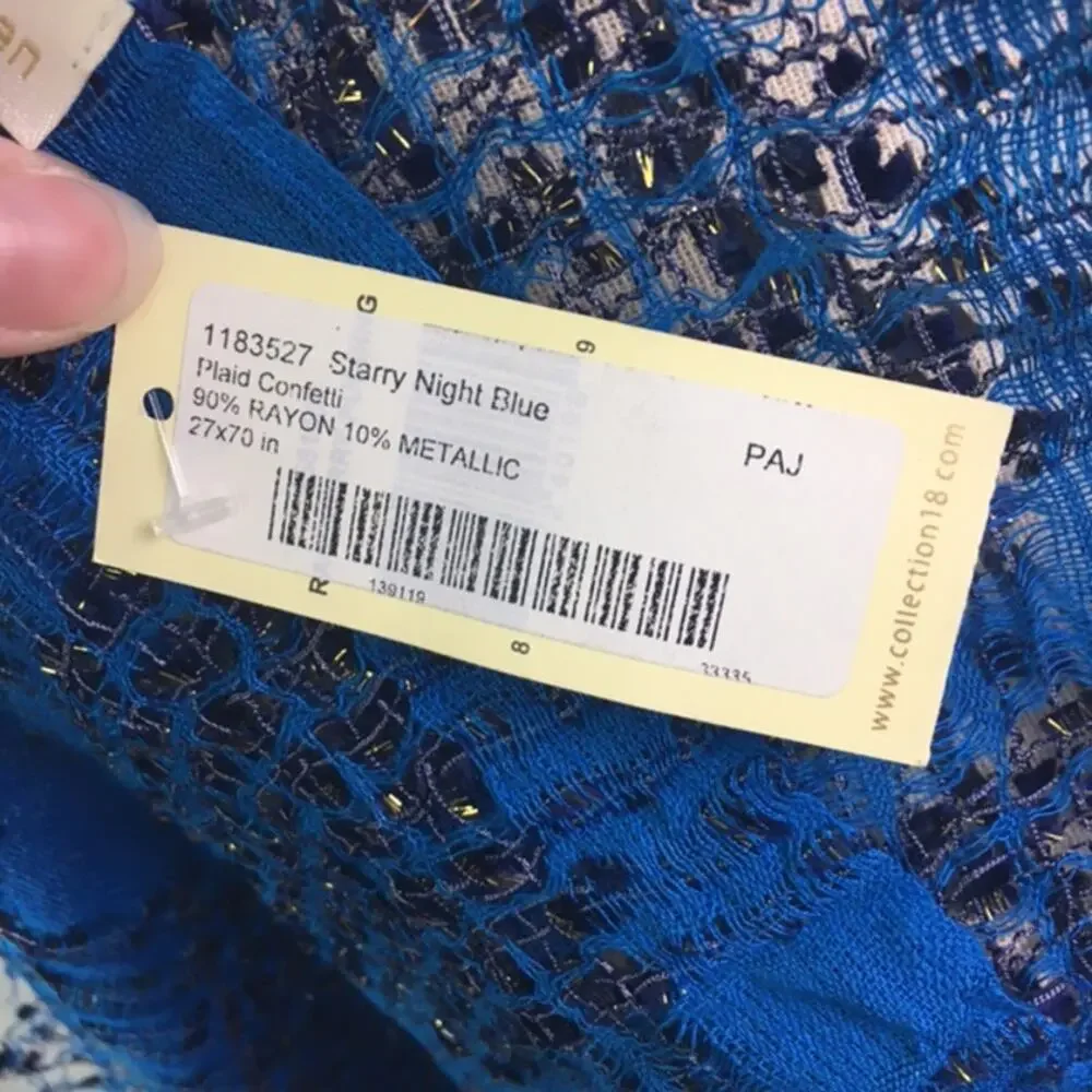 Collection 18 Plaid Confetti Scarf Starry Night